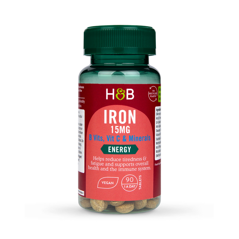 Holland Barrett Iron B Vits Vit C Minerals 15mg 90 Tablets
