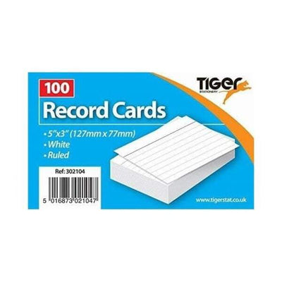Superdrug Tiger Stationery Ryman Ruled Record Cards (Pack of 100)- Kjøp online hos McGrocer