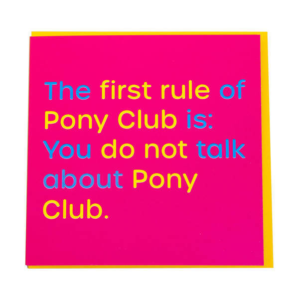 Gubblecote Pony Club Card