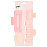 Studio London Claw Clips 4 Pack Pink & Cream