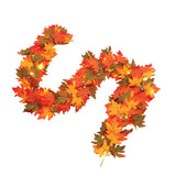 Livingandhome 2m Maple Leaf Garland with Lights