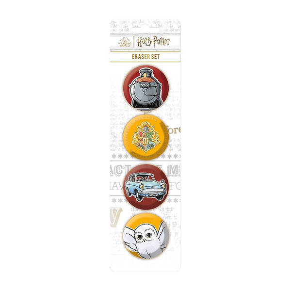 Harry Potter Hogwarts Eraser Set (Pack of 4)
