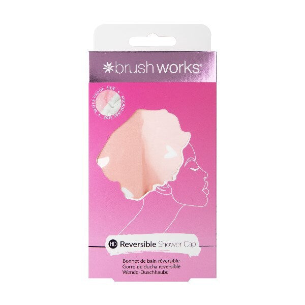 قبعة الاستحمام القابلة للعكس من Brushworks - نقشة قلب