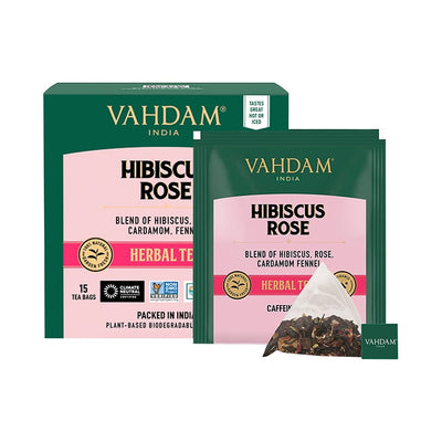 Holland & Barrett Hibiscus and Rose Herbal Tea with Cardamom and Fennel 15 Tea Bags- Buy online at McGrocer