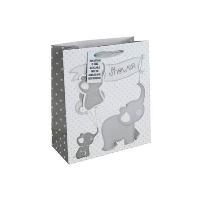 Eurowrap Elephant Baby Shower Gift Bag (Pack of 6) (L)