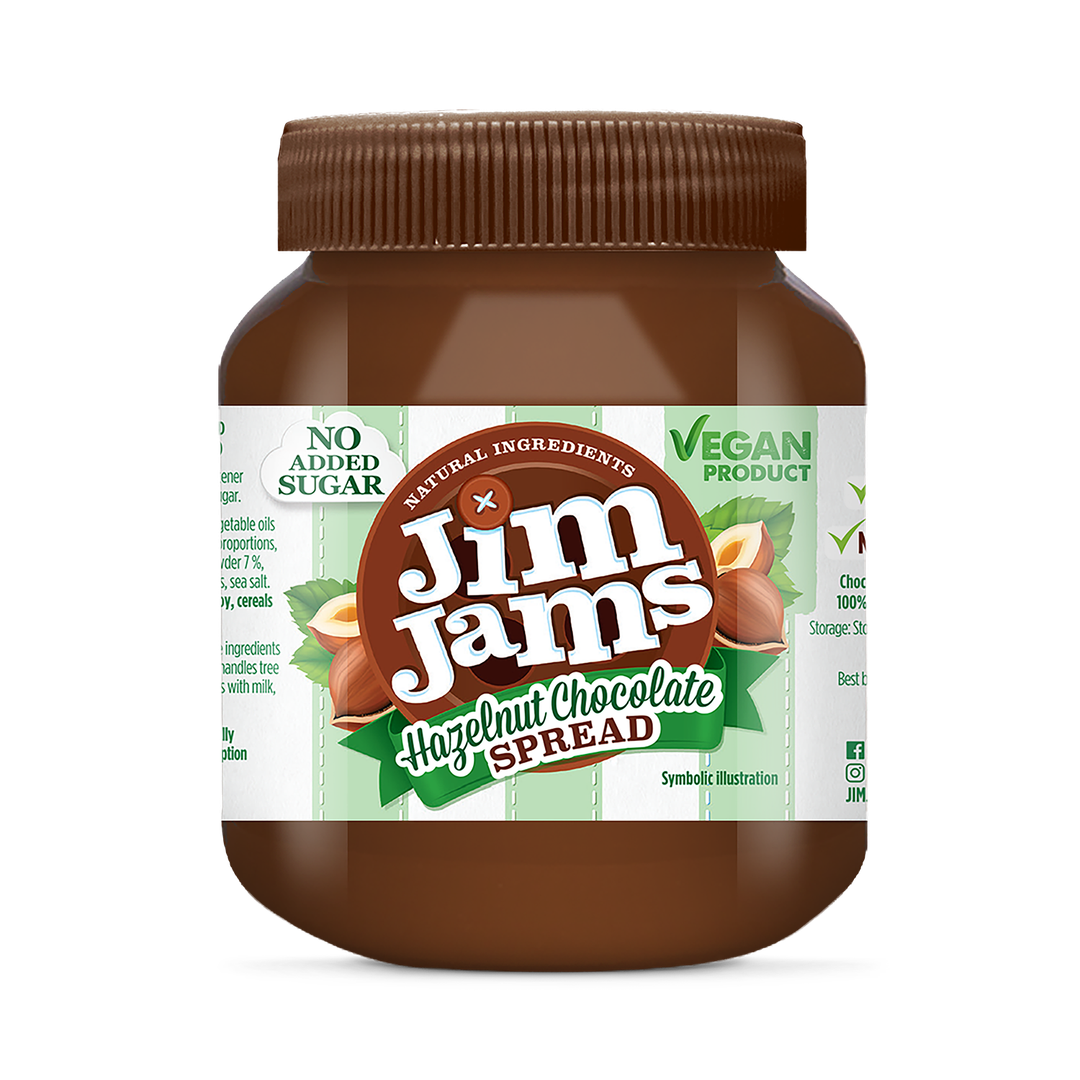 JimJams Vegan No Added Sugar Hazelnut Chocolate Spread 330g