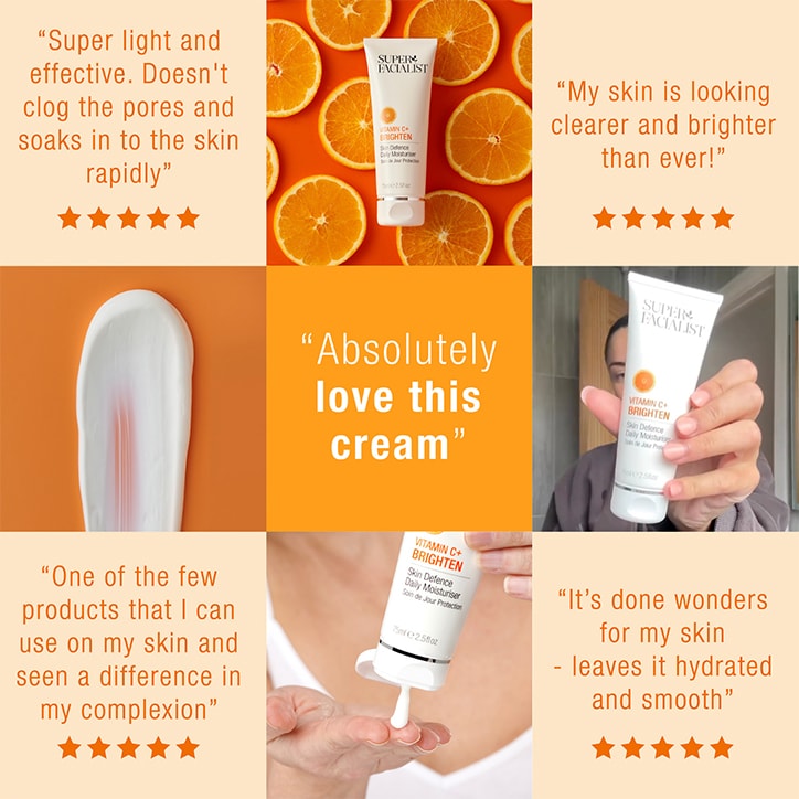 Vitamin C Brightening Daily Face Moisturiser with Hyaluronic Acid 75ml