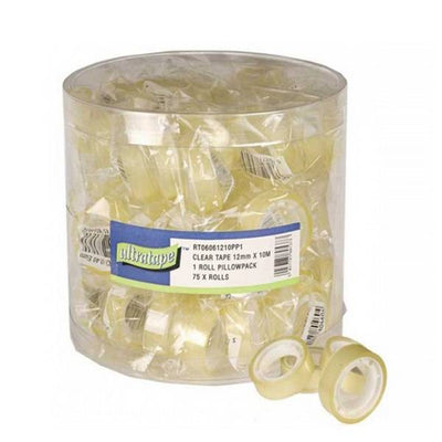 Superdrug Ultratape Clear Mini Sellotape Roll Tub (75 Rolls)- Buy online at McGrocer