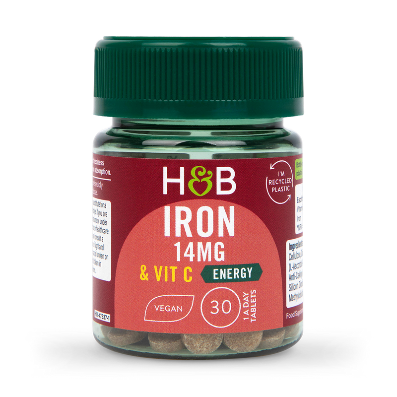 Holland Barrett Iron Vitamin C 14mg 30 Tablets