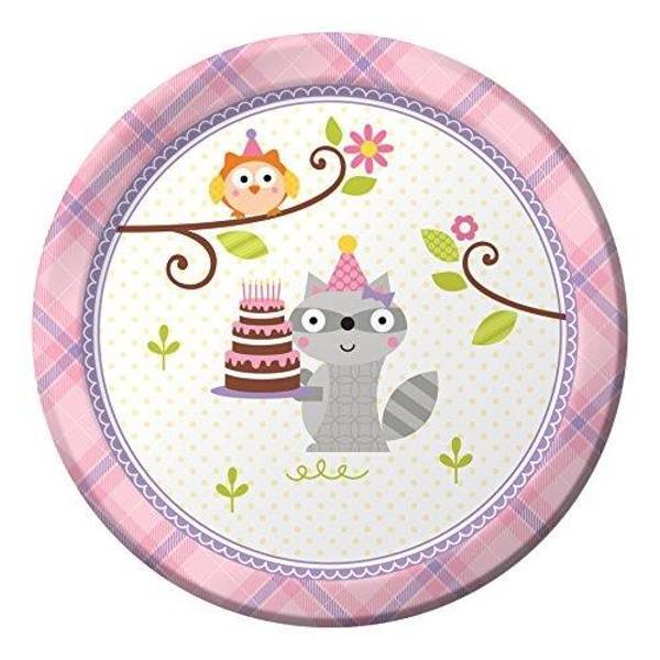 Creative Party Flowers Birthday Dessert Plate (Pack of 8)
