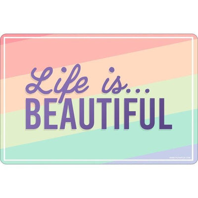 Superdrug Grindstore Life Is Beautiful blikkplakat- Kjøp online hos McGrocer