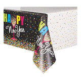 Unique Party Plastic New Year Tablecloth
