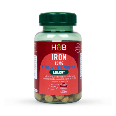 Holland Barrett Iron B Vits Vit C Minerals 15mg 180 Tablets