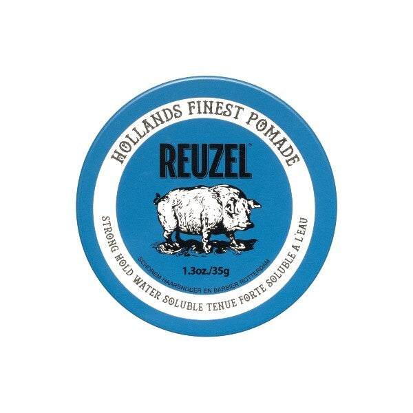 Reuzel Blue Strong Hold Pomade For High Shine Look Vanilla Scent 35g