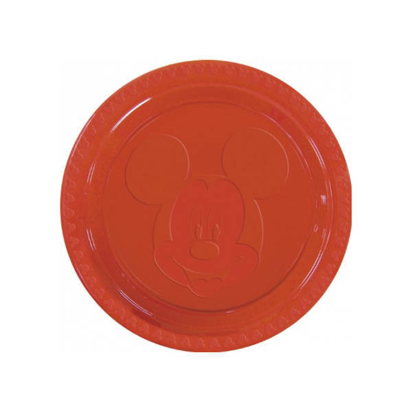 Disney Plastic Mickey Mouse Dinner Plate (Pack of 8)