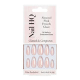 Nail HQ Almond Pink French Glaze Nails (24 Pieces)
