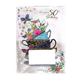 Simon Elvin For Your 50th Birthday Card (Pack of 6)