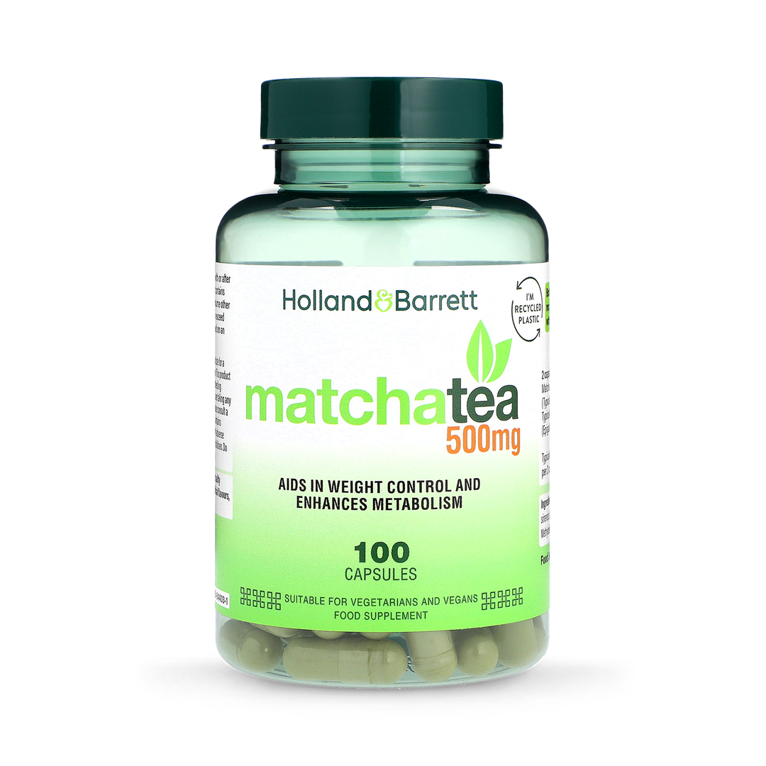 Holland Barrett Matcha Tea 500mg 100 Capsules