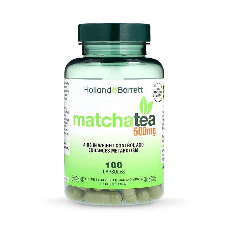 Holland Barrett Matcha Tea 500mg 100 Capsules
