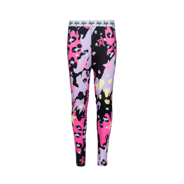 Hype Girls Leopard Doodle Leggings (15 Years)