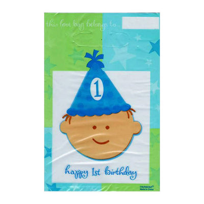 Superdrug Amscan Boy 1st Birthday Party Bags (Pack of 8)- Buy online at McGrocer