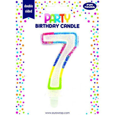 Superdrug Eurowrap 7 Rainbow Birthday Candle- Buy online at McGrocer