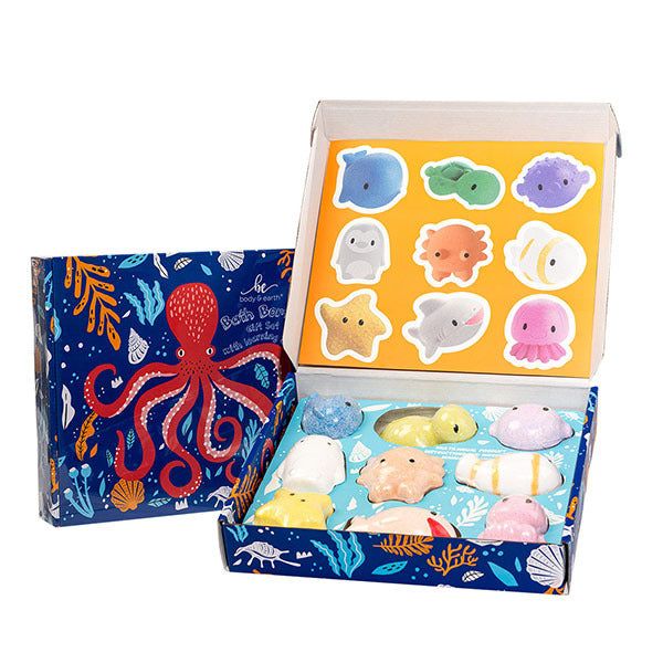 Livingandhome 9-Piece Lovely Sea Animal Bath Bomb Gift Set