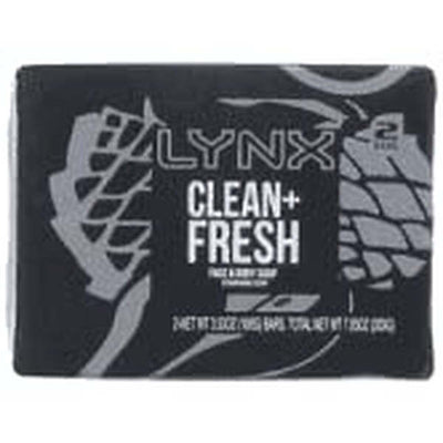 Superdrug Lynx (Axe) Clean And Fresh Face And Body Soap Twin 100g- Buy online at McGrocer