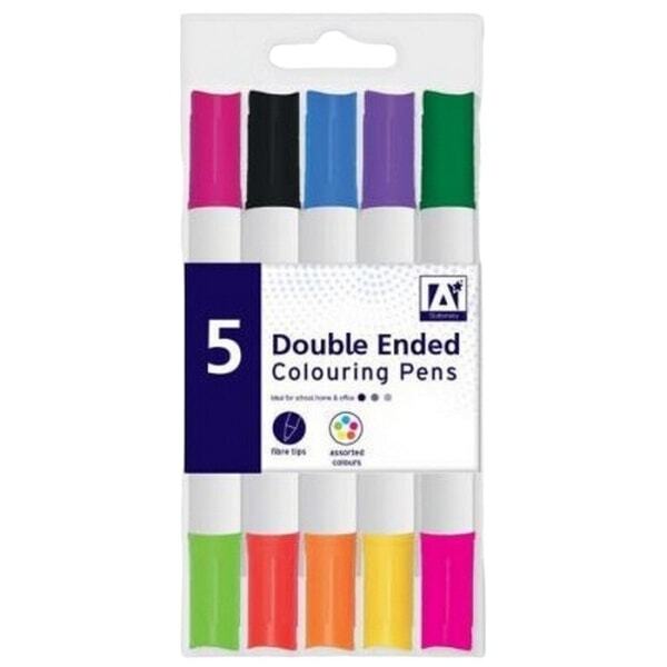 Anker Double Ended Colouring Pens (Pack of 5)