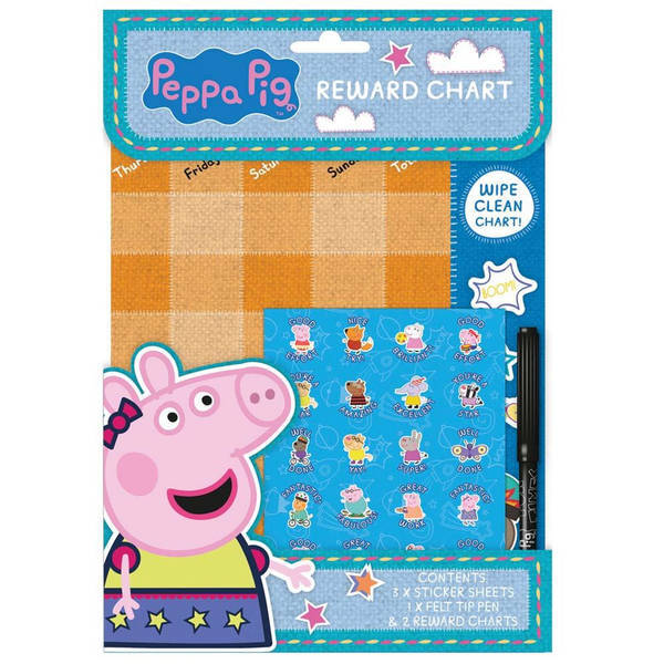 Peppa Pig Belohnungs-Aufkleberkarten-Set (6er-Pack)
