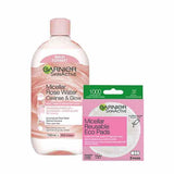 Garnier Micellar Rose and Eco Pads Glow Cleansing Duo Bundle