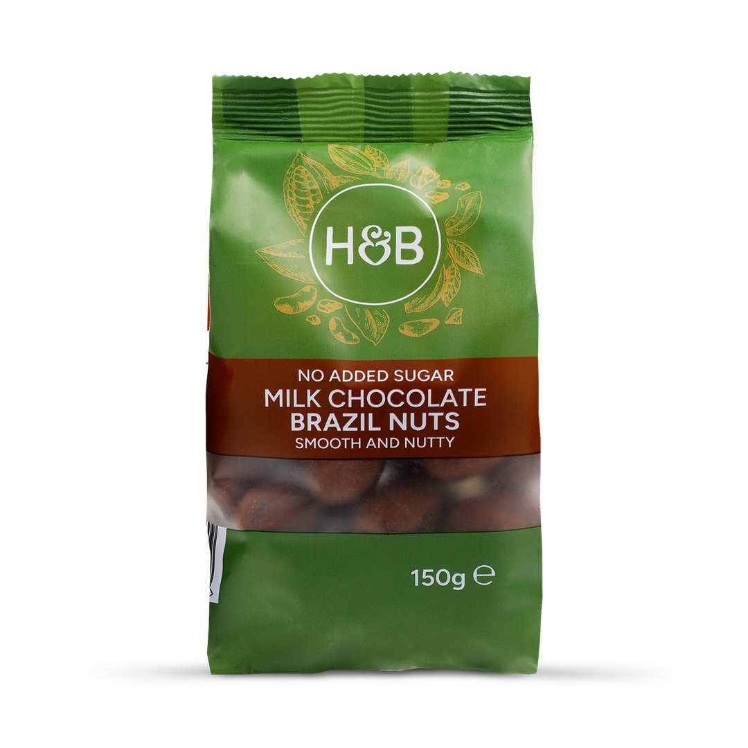 Holland Barrett No Added Sugar Milk Chocolate Brazil Nuts 150g