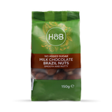 Holland Barrett No Added Sugar Milk Chocolate Brazil Nuts 150g