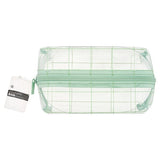 Superdrug Sage Green PVC Cube Cosmetic Bag