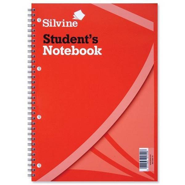 Silvine A4 Students Wire Bound Books 60 Leaves (Pack of 12)