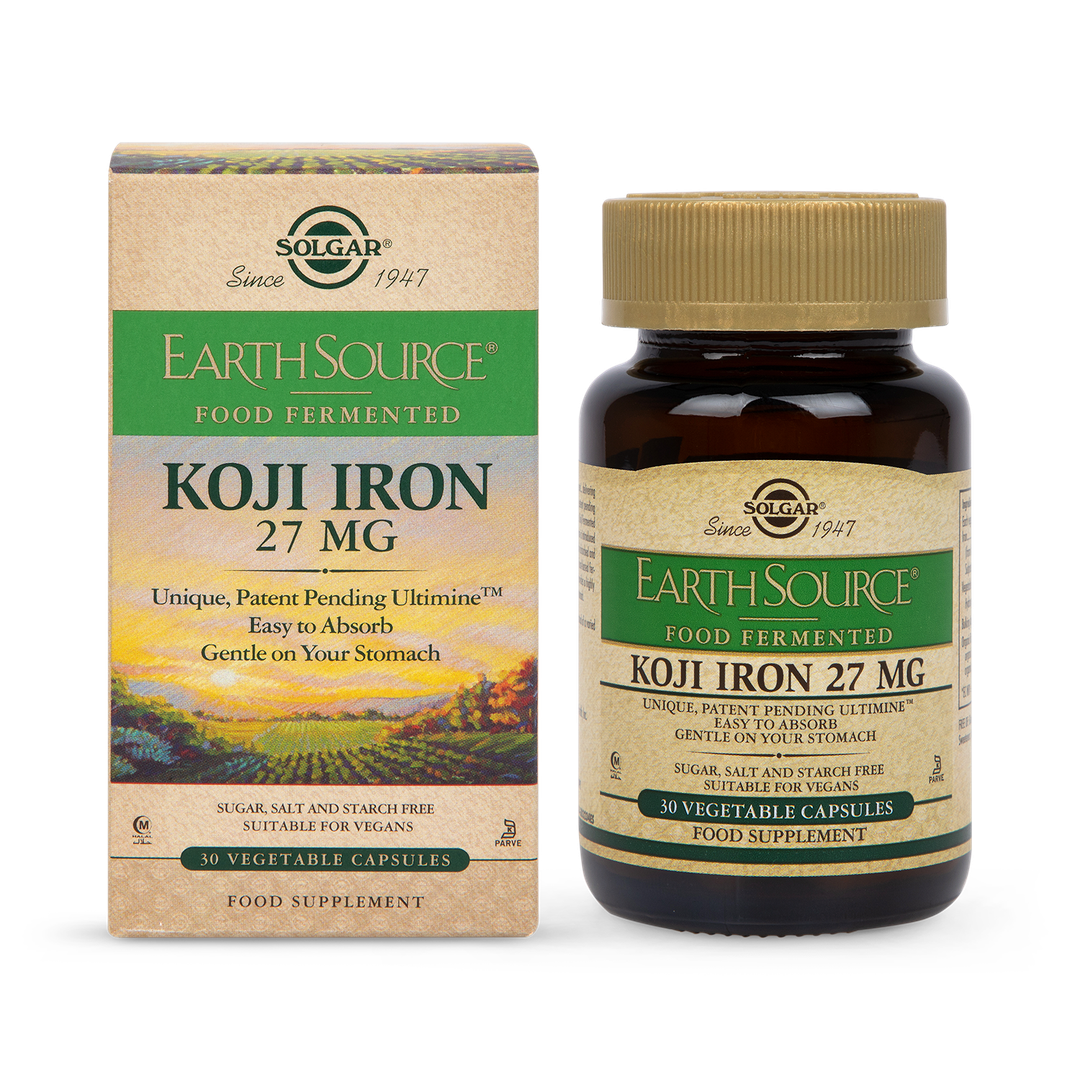 Solgar Earth Source Food Fermented Koji Iron 30 Capsules