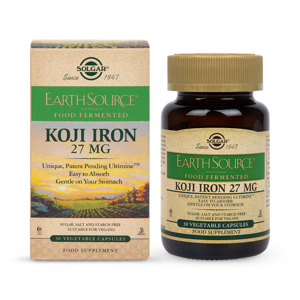 Solgar Earth Source Food Fermented Koji Iron 30 Capsules