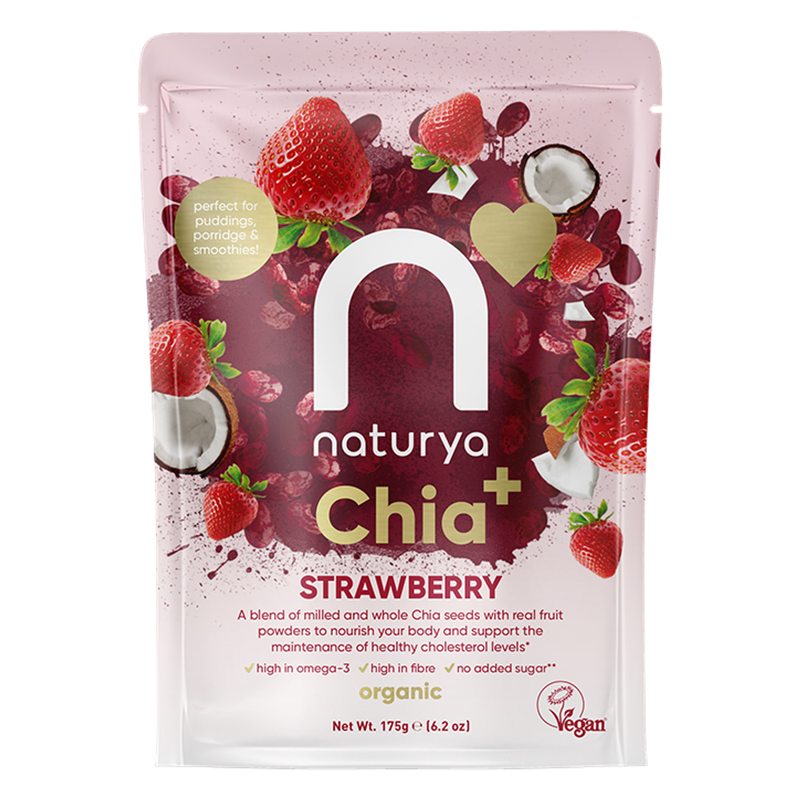 Naturya Chia+ Chocolate Organic 175g - Strawberry