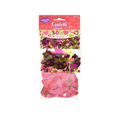 Amscan Hearts Valentinsdag Konfetti (3-pakning)
