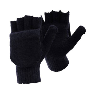 Superdrug FLOSO Mens Plain Thermal Winter Capped Fingerless Gloves- Buy online at McGrocer