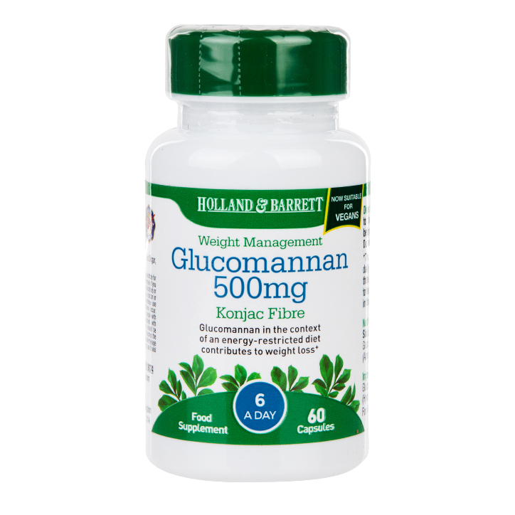 Holland Barrett Glucomannan 500mg 60 Capsules