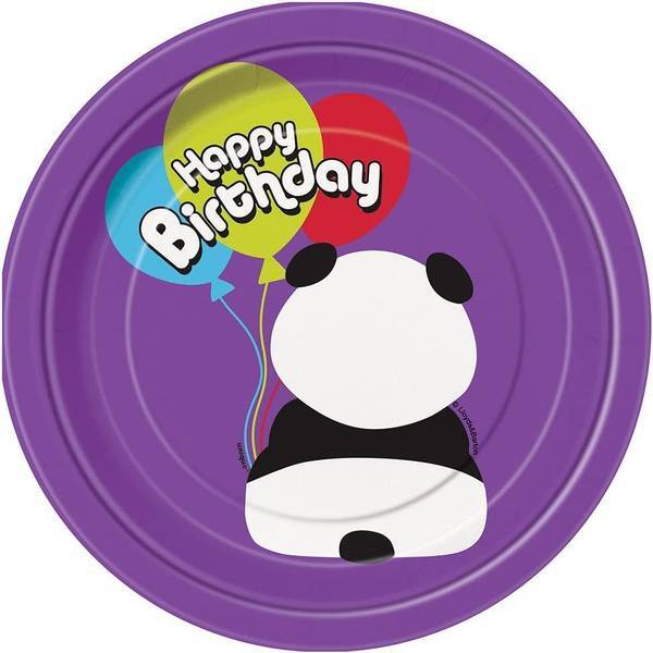 Einzigartiger Party Panda Geburtstagsteller (8er-Pack)