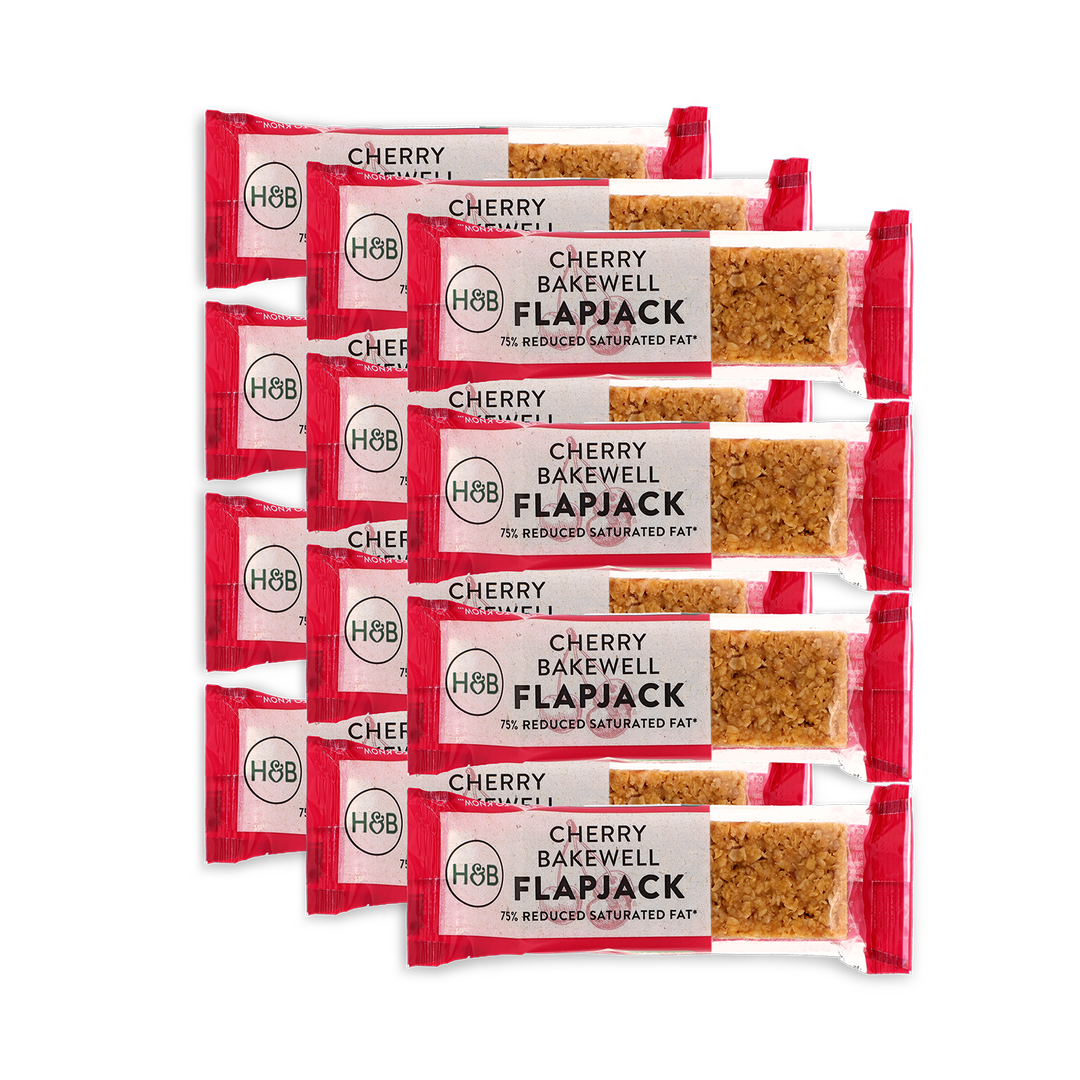 Cherry and Almond Flapjack with Whole-Grain Oats, 12 x 80g Bars