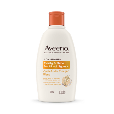 Holland & Barrett Aveeno Haircare Clarify And Shine Apple Cider Vinegar Conditioner 300ml- Buy online at McGrocer