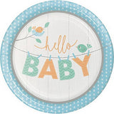 Creative Party Hello Baby Paper Party Plates (Pack of 8)