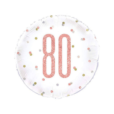 Superdrug Unique Party Glitter 80th Foil Balloon- Buy online at McGrocer