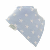 Ziggle Bandana Dribble Bib - White Stars Blue