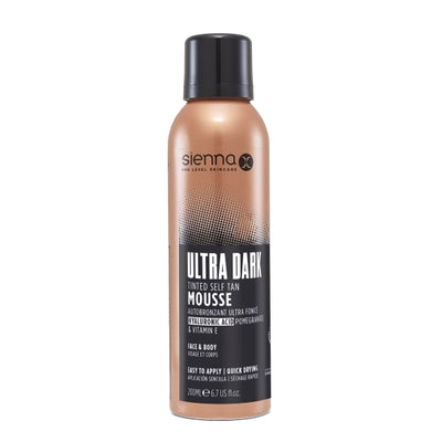 Superdrug Sienna X EU ULTRA DARK Q10 Tinted Self Tan Mousse 200ml Ultra Dark- Buy online at McGrocer