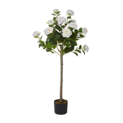 Superdrug Livingandhome 110cm Artificial Camellia Tree in Pot – White- Buy online at McGrocer