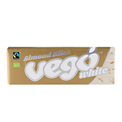 Vegane weiße Schokolade Alternative Riegel mit Mandeln 50g